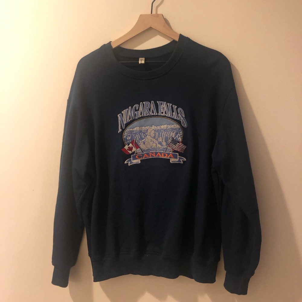 navy crewneck